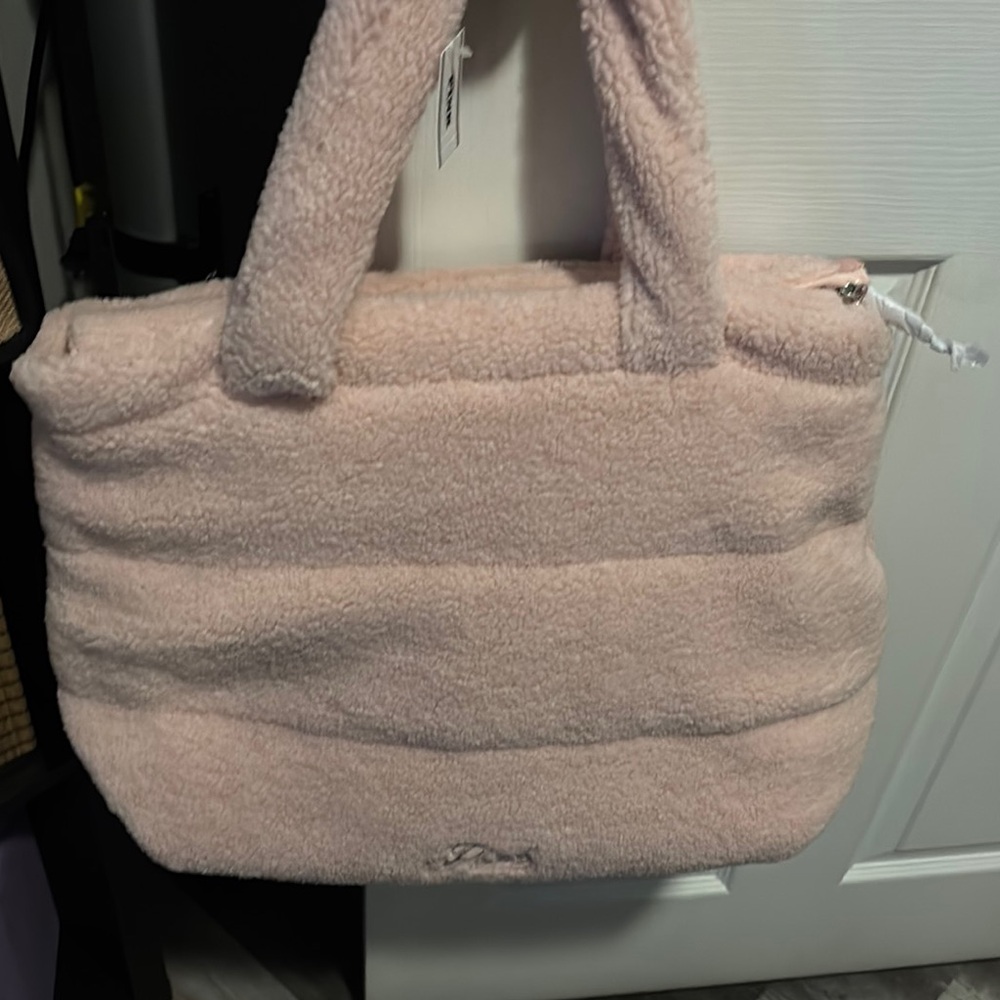 Pink Sherpa Tote Bag